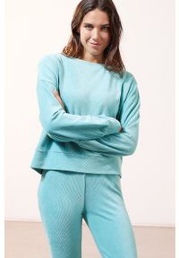Etam - Bluza piżamowa LAZ. Kolor: zielony. Długość rękawa: długi rękaw. Długość: długie #1