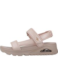 skechers - Sandały SKECHERS UNO Rose. Kolor: beżowy. Materiał: syntetyk, tkanina