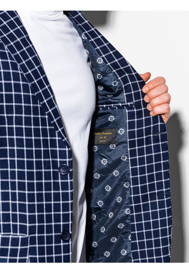 Niebieska marynarka Ombre Clothing casualowa, na co dzień