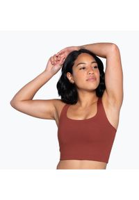 GIRLFRIEND COLLECTIVE - Biustonosz Girlfriend Collective Paloma. Kolor: pomarańczowy. Sport: fitness #1