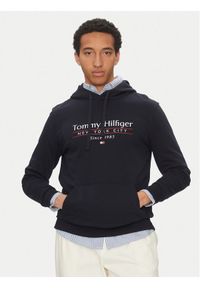 TOMMY HILFIGER - Tommy Hilfiger Bluza Center Stack MW0MW38672 Granatowy Regular Fit. Kolor: niebieski. Materiał: bawełna #1