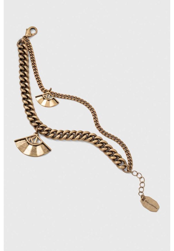 Karl Lagerfeld bransoletka KL x The Ultimate icon damska. Kolor: złoty