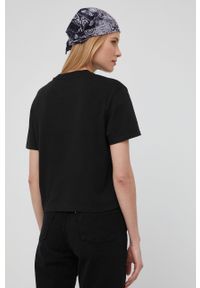 Tommy Jeans T-shirt bawełniany kolor czarny. Okazja: na co dzień. Kolor: czarny. Materiał: bawełna. Wzór: nadruk. Styl: casual