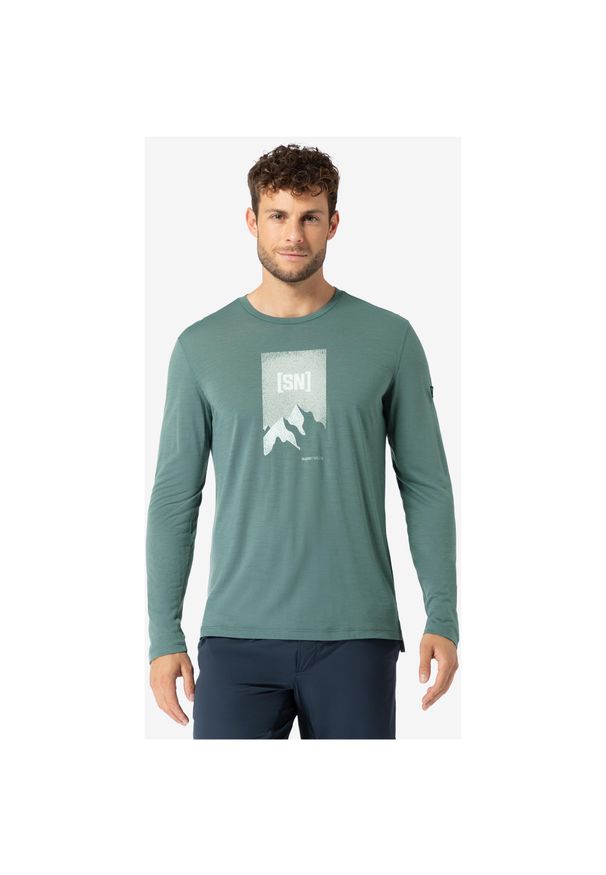 Koszulka z długim rękawem męska SUPER.NATURAL M 2 Pitch LS. Kolor: niebieski. Długość rękawa: długi rękaw. Długość: długie