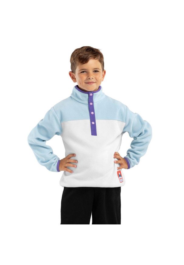 SIROKO - Bluza z grubego polaru snowboardowa dziecięca Charm. Kolor: niebieski, wielokolorowy, biały. Materiał: polar. Sezon: zima. Sport: snowboard