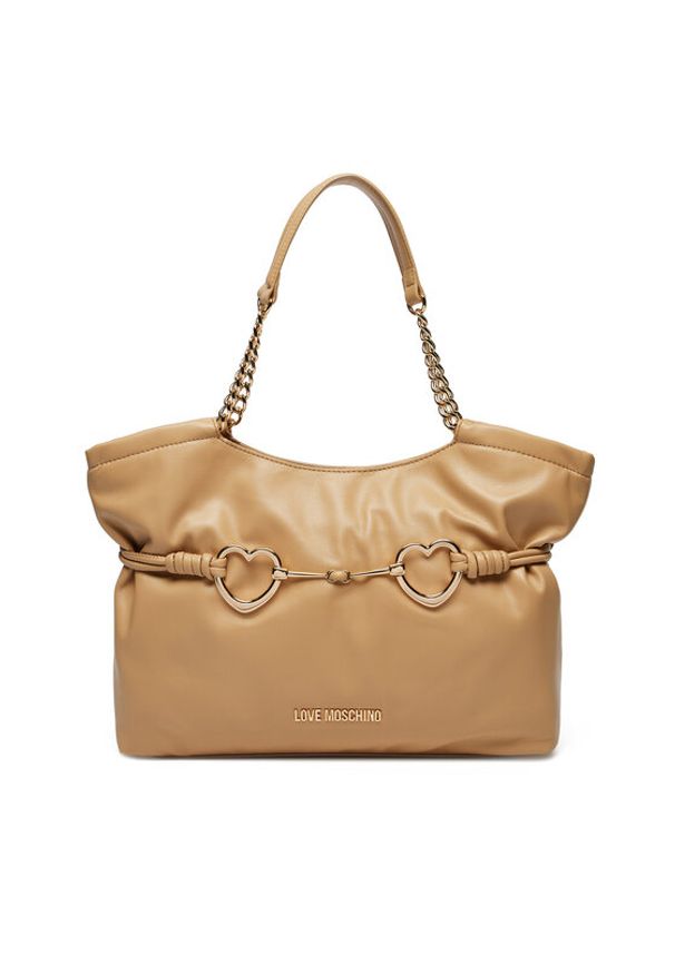 Love Moschino - LOVE MOSCHINO Torebka JC4036PP1MLB0105 Beżowy. Kolor: beżowy. Materiał: skórzane