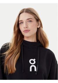 On Bluza Club Hoodie 1WE1004 Czarny Relaxed Fit. Kolor: czarny. Materiał: bawełna