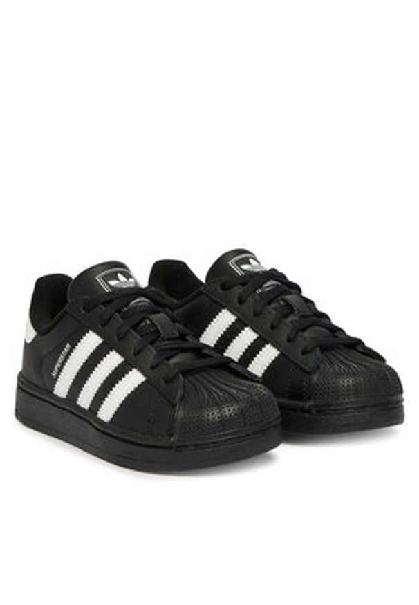 Adidas - adidas Sneakersy Superstar II C JH9981 Czarny. Kolor: czarny. Materiał: skóra. Model: Adidas Superstar