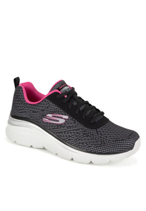 skechers - Skechers Sneakersy FASHION FIT - BOLD BOUNDARIES 12719 BKHP Czarny. Kolor: czarny. Materiał: materiał