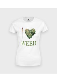 MegaKoszulki - Koszulka damska I love weed. Materiał: bawełna #1