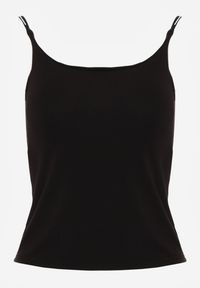 Renee - Czarny Top z Wiskozy na Podwójnych Ramiączkach Indrea. Okazja: na co dzień. Kolor: czarny. Materiał: wiskoza. Długość rękawa: na ramiączkach. Styl: casual, klasyczny #3