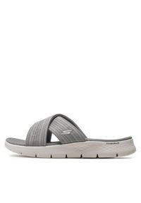 skechers - Skechers Klapki Go Walk Flex Sandal-Impressed 141420/GRY Szary. Kolor: szary. Materiał: materiał #4