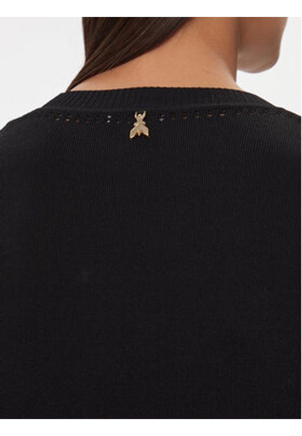 Patrizia Pepe Sukienka dzianinowa 8A1295/K7I5-K103 Czarny Slim Fit. Kolor: czarny. Materiał: syntetyk
