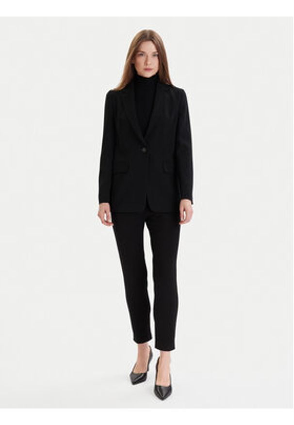 BOSS - Boss Marynarka Jocaluah 50490053 Czarny Regular Fit. Kolor: czarny. Materiał: syntetyk