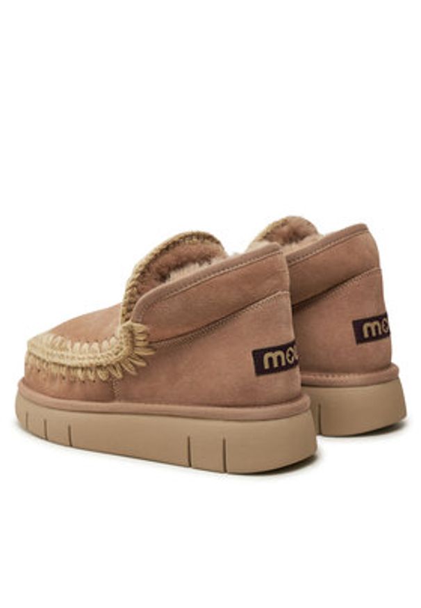 Mou Śniegowce Eskimo Bounce Sneaker FW531009A Beżowy. Kolor: beżowy. Materiał: skóra