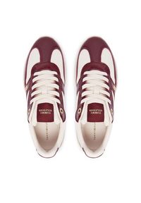 TOMMY HILFIGER - Tommy Hilfiger Sneakersy Modern Runner Shiny Leather FW0FW09413 Bordowy. Kolor: czerwony. Materiał: skóra #4