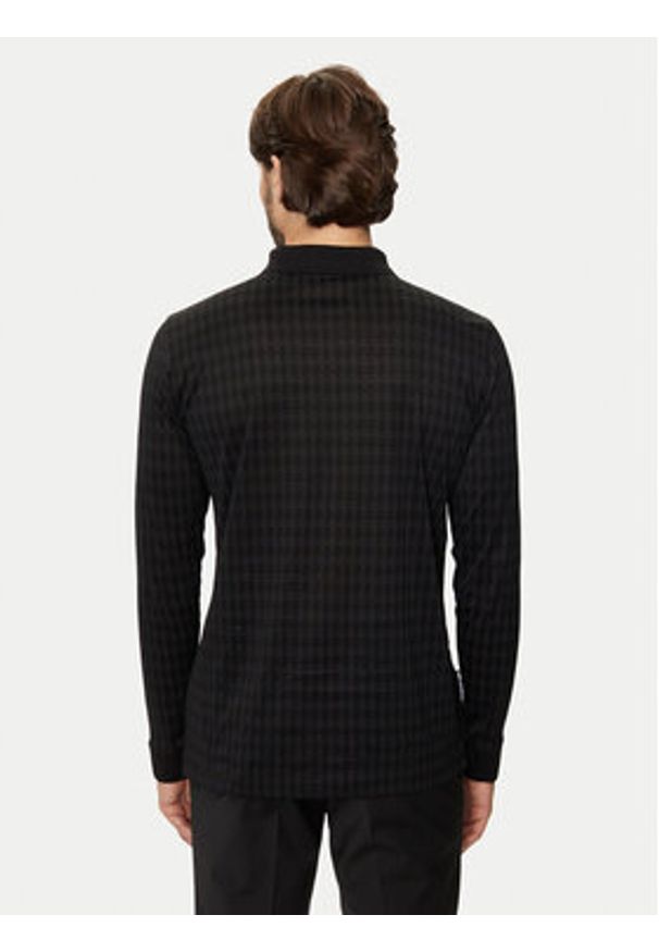 Karl Lagerfeld - KARL LAGERFELD Polo 745009 544202 Czarny Regular Fit. Typ kołnierza: polo. Kolor: czarny. Materiał: bawełna