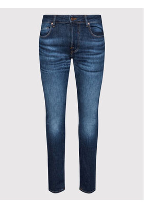 Guess Jeansy Chris M2YA27 D4Q41 Granatowy Super Skinny Fit. Kolor: niebieski