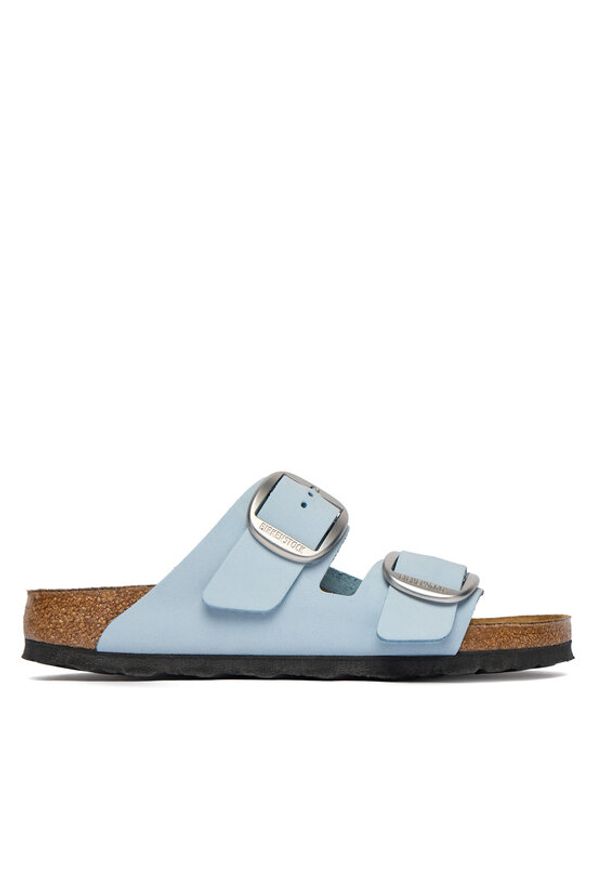 Birkenstock Klapki Arizona Big Buckle 1031860 Błękitny. Kolor: niebieski. Materiał: skóra