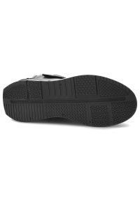 Czarne Sneakersy John Doubare Męskie Skórzane Buty. Okazja: na co dzień. Zapięcie: pasek. Kolor: czarny. Materiał: skóra. Wzór: aplikacja #8