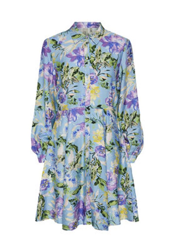 YAS Sukienka koszulowa Kaya 26037079 Kolorowy Regular Fit. Materiał: wiskoza. Wzór: kolorowy. Typ sukienki: koszulowe