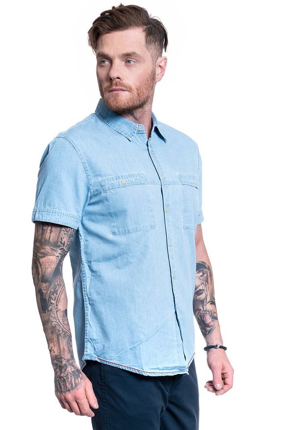 Mustang - MUSTANG Chris Denim Shirt 1009568 5000 200. Materiał: denim