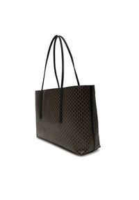 Calvin Klein Torebka Emblem Aop Tote W/ Pouch LV04F3266G Czarny. Kolor: czarny. Materiał: skórzane