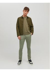 Jack & Jones Chinosy Marco 12150148 Zielony Slim Fit. Kolor: zielony. Materiał: bawełna #4