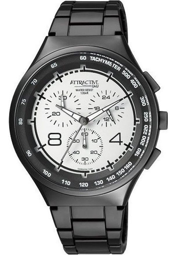 Zegarek QQ Zegarek męski QQ DA86-004 czarny. Kolor: czarny