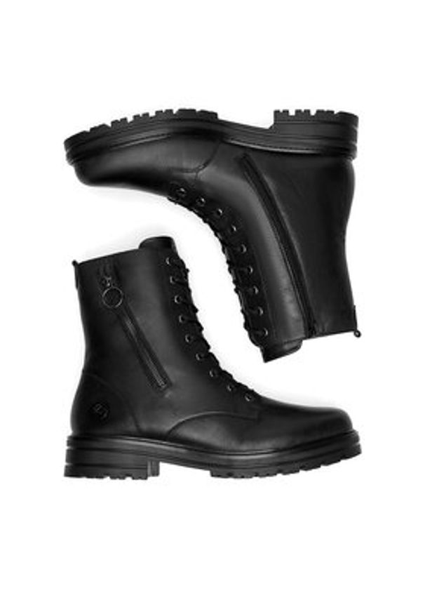 Remonte Trzewiki D2281-01 Czarny. Kolor: czarny. Materiał: skóra