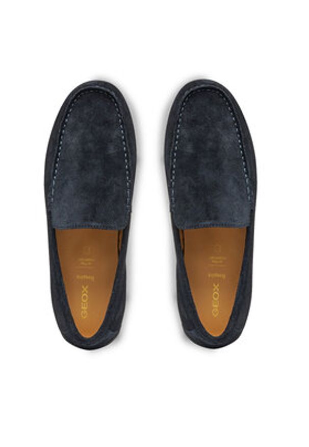 Geox Mokasyny U Spherica Ec16 U55HYA 00022 C4021 Granatowy. Kolor: niebieski. Materiał: zamsz, skóra