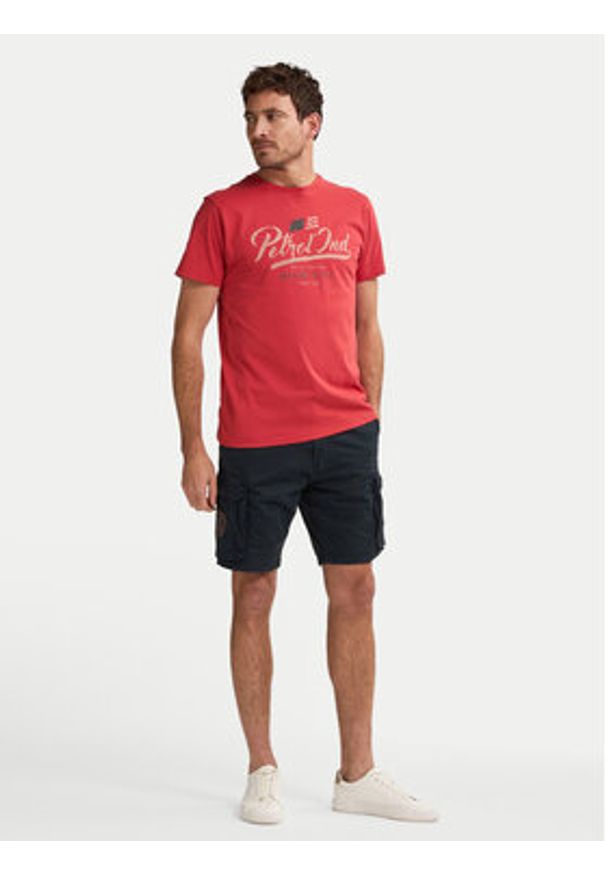 Petrol Industries T-Shirt M-1050-TSR600 Czerwony Regular Fit. Kolor: czerwony. Materiał: bawełna