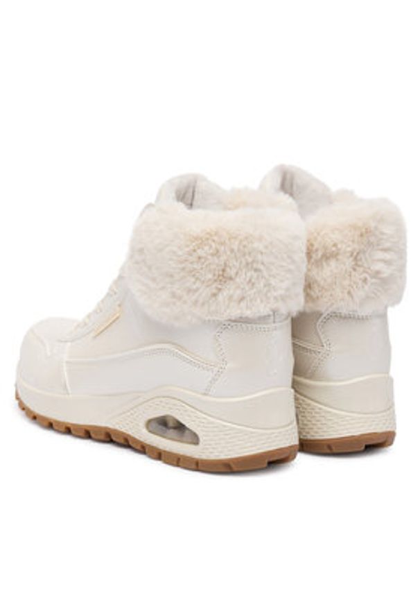 skechers - Skechers Botki Uno Rugged 167821/OFWT Biały. Kolor: biały. Materiał: skóra