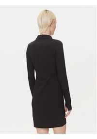 Hugo - HUGO Sukienka codzienna Nilla 50545016 Czarny Slim Fit. Okazja: na co dzień. Kolor: czarny. Materiał: bawełna. Typ sukienki: proste. Styl: casual #3