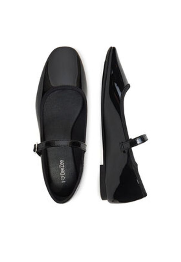 DeeZee Półbuty 23038T51 Czarny. Kolor: czarny. Materiał: skóra