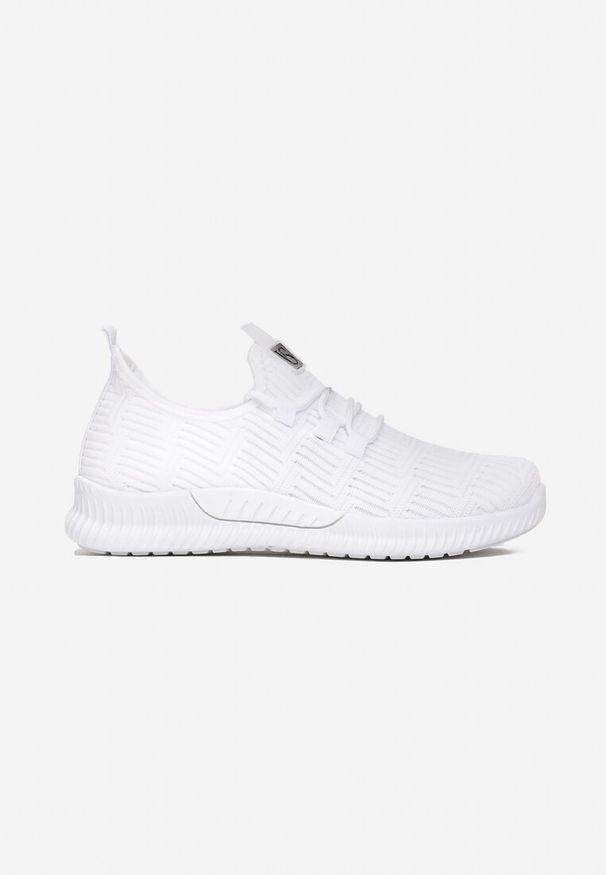 Renee - Białe Buty Sportowe Pudina. Nosek buta: okrągły. Kolor: biały. Materiał: materiał. Szerokość cholewki: normalna. Wzór: aplikacja. Sport: wspinaczka