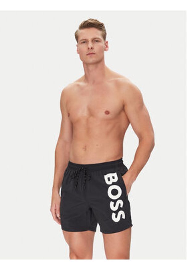 BOSS Szorty kąpielowe Octopus 50514502 Czarny Regular Fit. Kolor: czarny. Materiał: syntetyk