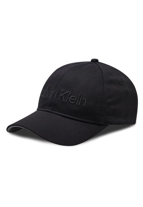 Calvin Klein Czapka z daszkiem Must Minimum Logo K60K610613 Czarny. Kolor: czarny. Materiał: bawełna, materiał