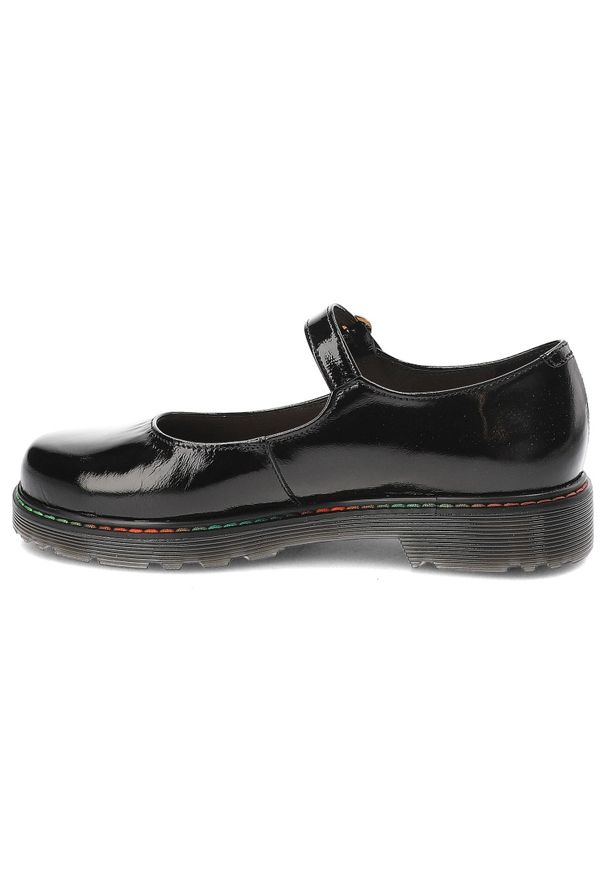 Czarne Półbuty Armodo Eleganckie Obuwie Damskie. Kolor: czarny. Materiał: skóra, lakier. Styl: elegancki