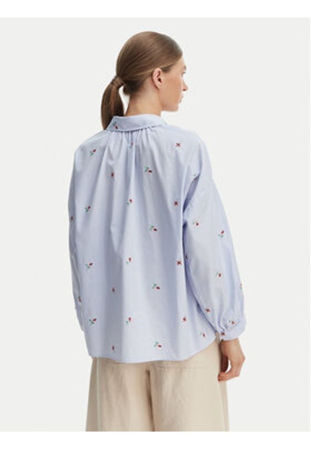 Weekend Max Mara Koszula Butterfly 2615111042 Błękitny Regular Fit. Kolor: niebieski. Materiał: bawełna