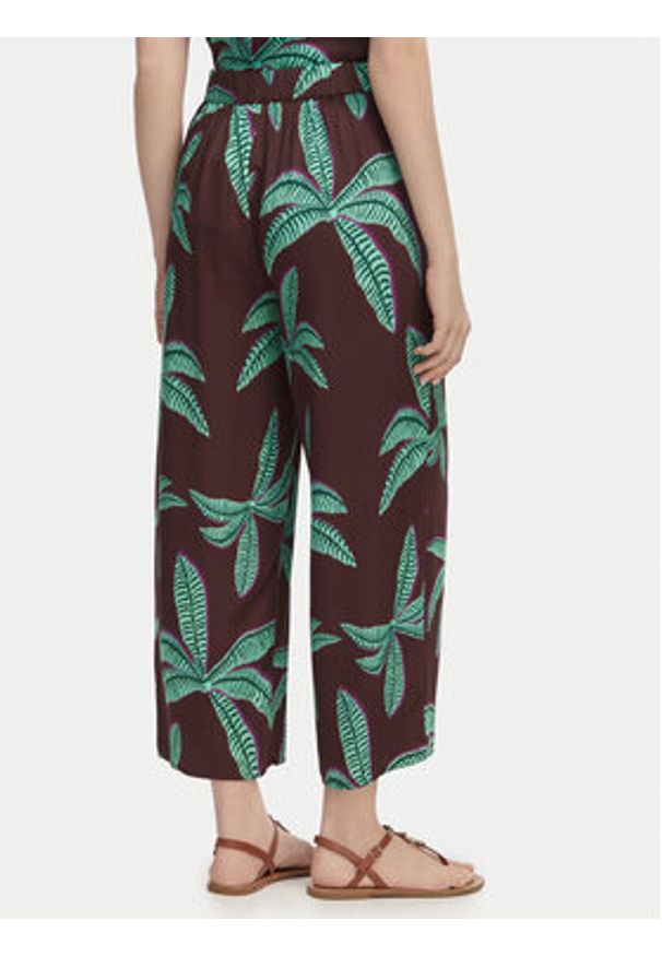 LOLA CASADEMUNT Spodnie materiałowe LS2614055 Brązowy Relaxed Fit. Kolor: brązowy. Materiał: wiskoza