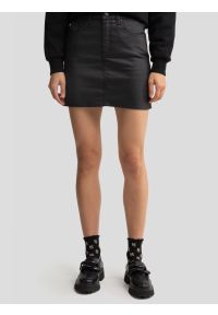 Big-Star - Spódnica damska jeansowa woskowana mini czarna Margaret 924. Okazja: na co dzień. Stan: podwyższony. Kolor: czarny. Materiał: jeans. Styl: klasyczny, casual, elegancki #5