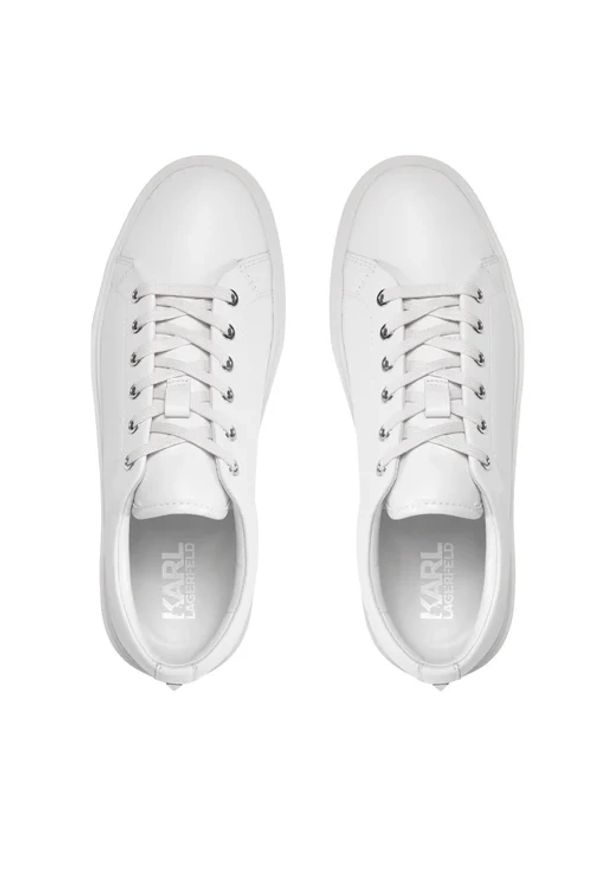 Sneakersy męskie Karl Lagerfeld FLINT Lace Lo Lthr. Kolor: biały
