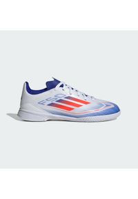 Adidas - Buty F50 League IN Kids. Kolor: wielokolorowy, biały, czerwony, niebieski. Materiał: materiał #1