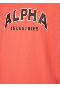 Alpha Industries T-Shirt College 146501 Czerwony Relaxed Fit. Kolor: czerwony. Materiał: bawełna #3