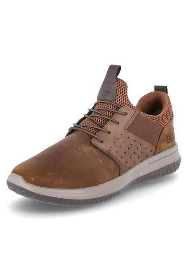 skechers - Buty do chodzenia męskie Skechers Delson Axton. Zapięcie: sznurówki. Kolor: wielokolorowy. Materiał: guma, syntetyk, materiał. Szerokość cholewki: normalna. Sport: turystyka piesza