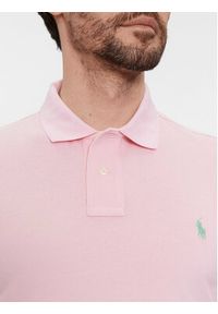 Polo Ralph Lauren Polo 710536856406 Różowy Slim Fit. Typ kołnierza: polo. Kolor: różowy. Materiał: bawełna #5