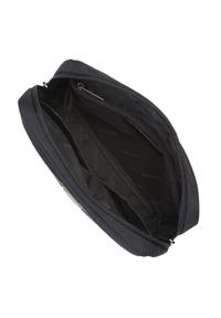 Wittchen - Męska torebka nerka ze skórzaną wstawką. Kolor: czarny. Materiał: poliester. Wzór: haft #2