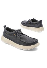 Granatowe Półbuty Jeep Wsuwane Obuwie Męskie. Zapięcie: bez zapięcia. Kolor: niebieski. Materiał: tkanina. Szerokość cholewki: normalna. Styl: klasyczny, sportowy #3