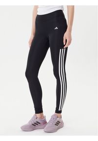 Adidas - adidas Legginsy Optime 3-Stripes IT9105 Czarny Slim Fit. Kolor: czarny. Materiał: syntetyk #1